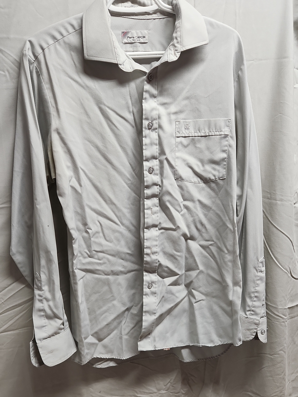Pierre Cardin Light White Long Sleeve Dress Shirt